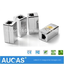 Aucas Brand RJ45 RJ11 Câble réseau Inline Coupler Keystone Jacks